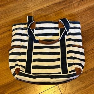 PB Kids Striped Harper Diaper Tote